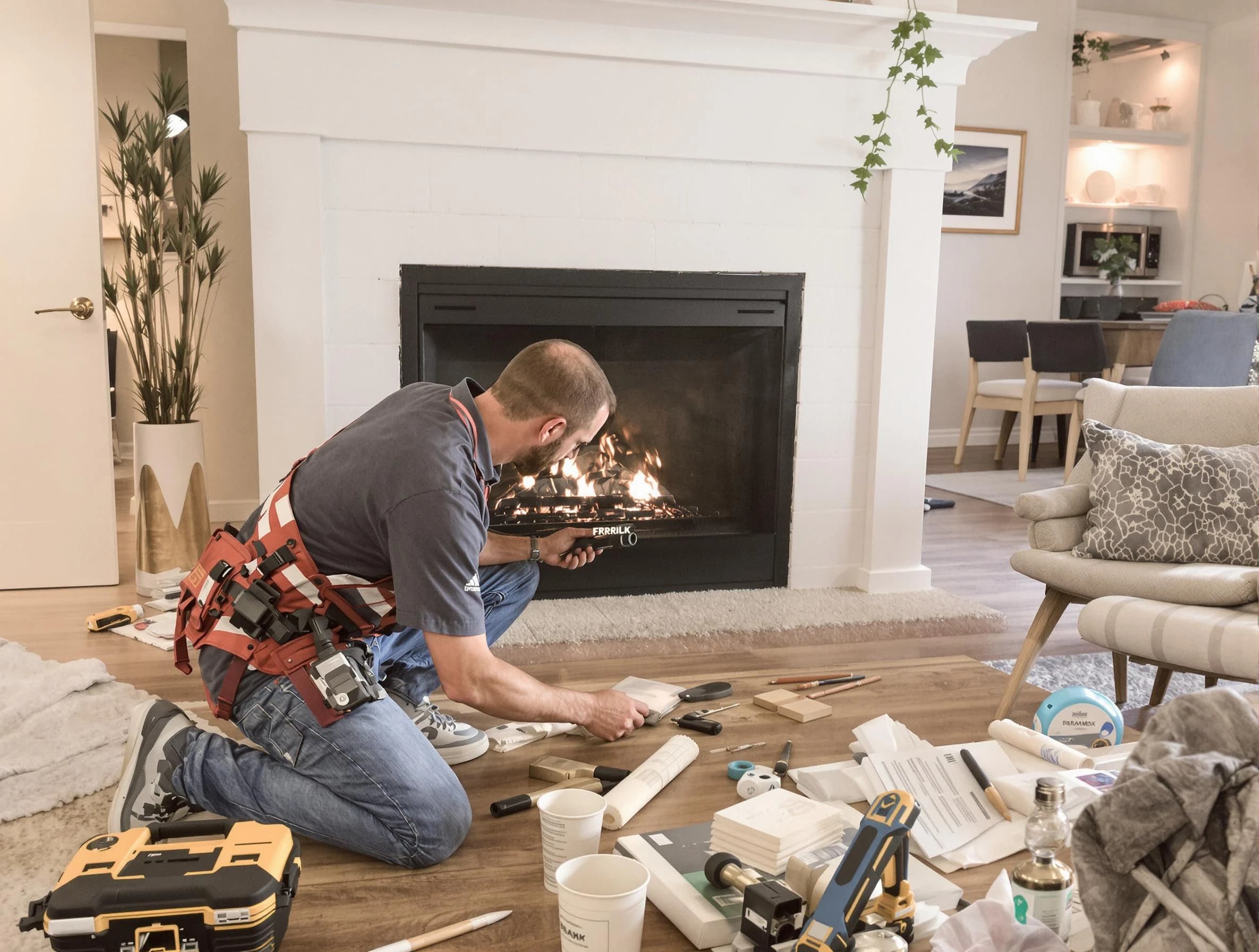 Adamsville Chimney Sweep performing fireplace repair in Adamsville, AL