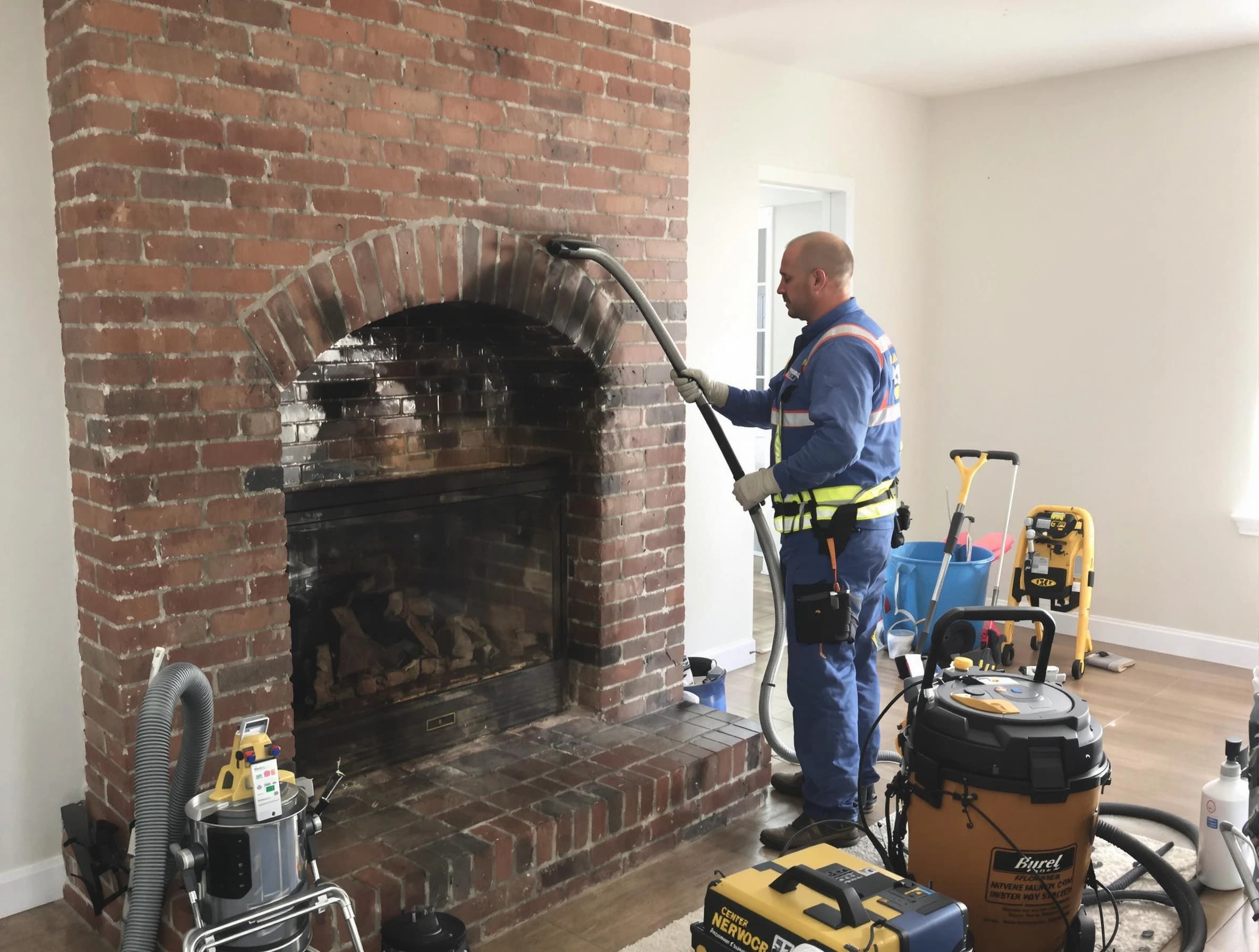 Adamsville Chimney Sweep expert performing detailed chimney sweep in Adamsville, AL