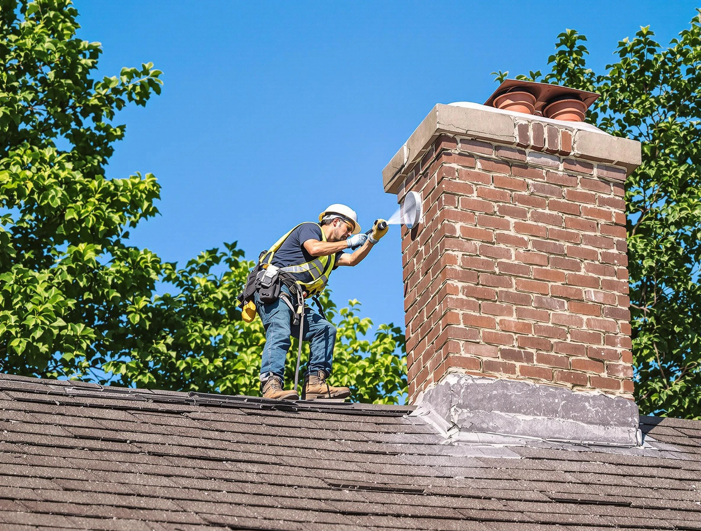 Adamsville Chimney Sweep performing an inspection with advanced tools in Adamsville, AL