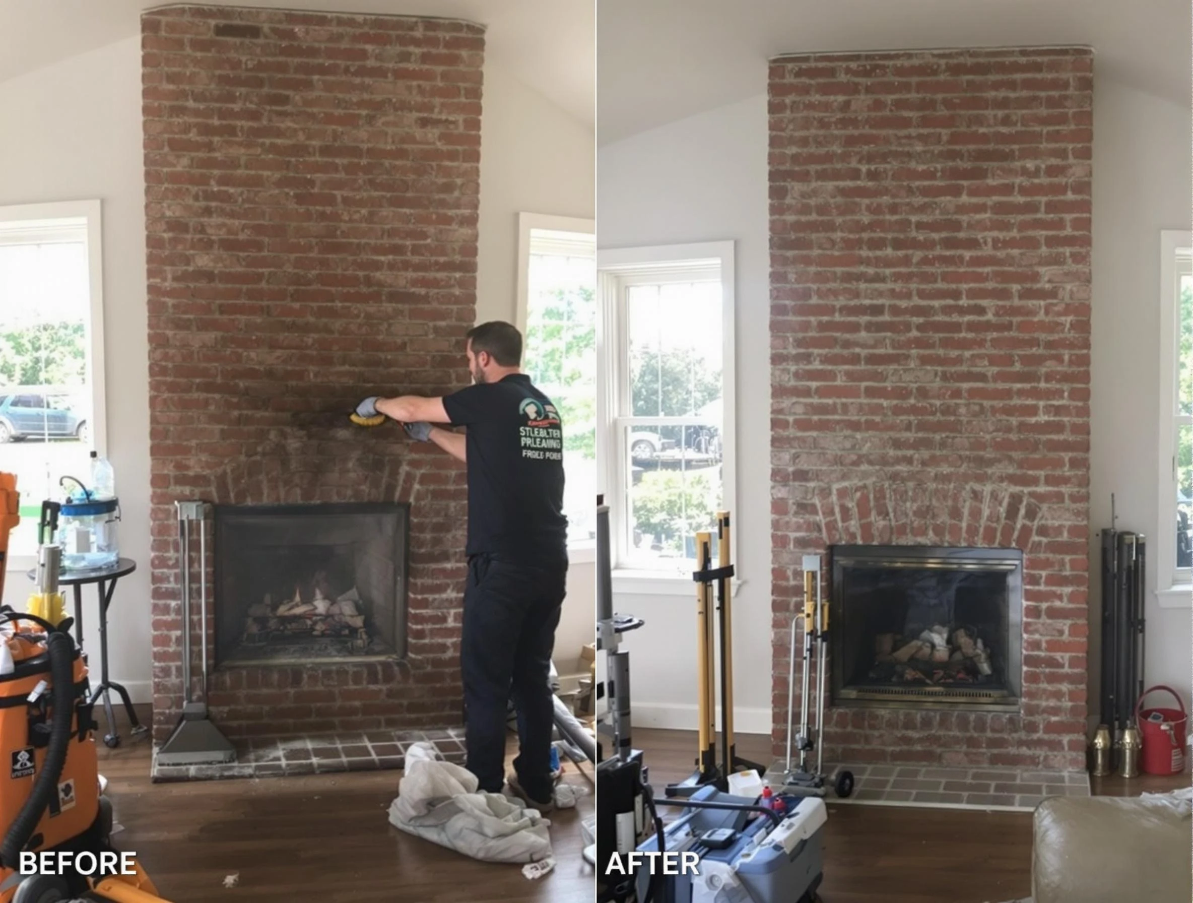 Finished chimney sweeping service by Adamsville Chimney Sweep in Adamsville, AL