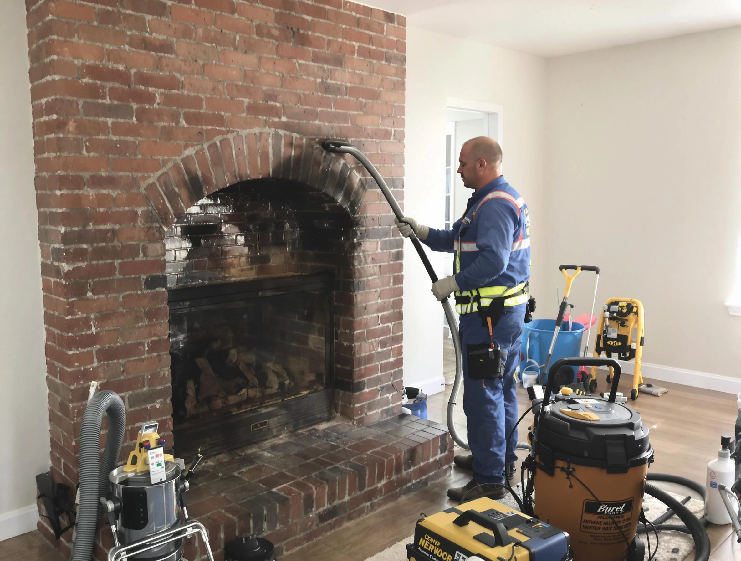 Adamsville Chimney Sweep expert performing detailed chimney sweep in Adamsville, AL